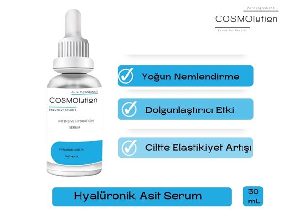 Yoğun Nemlendirme Ve Dolgun Görünüm Etkili Hyalüronik Asit Serumu 30 mL